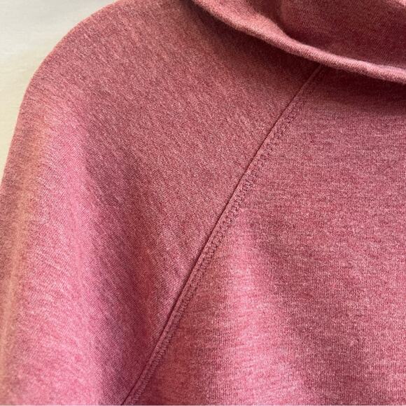 LL Bean Pullover Women Large Heathered Red Cowl Neck Long Sleeve Soft Cozy Comfy - Picture 5 of 7